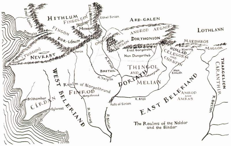 Middle Earth Map Lord Of The Rings Journey